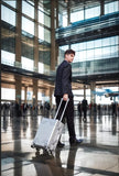 KANGSHILU All Aluminum 20'' Luggage with Removable Spinner Wheels,Provide Spare Wheels.Carry on Luggage 22 x 14 x 9 Airline Approved Lightweight Metal Hard Shell Zipperless Suitcase