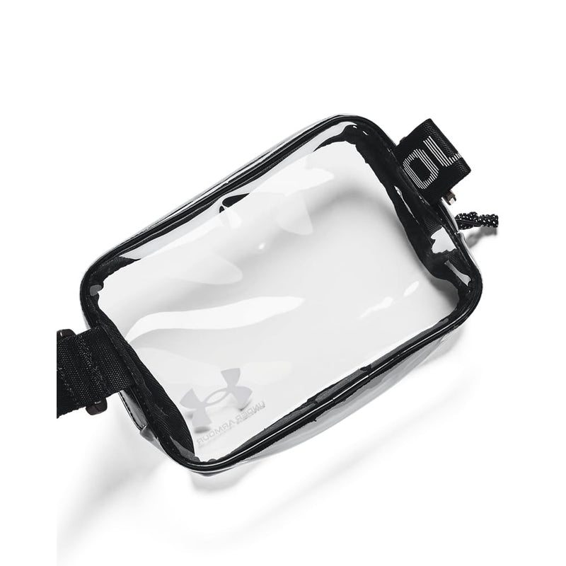 Under Armour Unisex-Adult Loudon Clear Crossbody Waist Bag, (960) Clear/Black/White, One Size Fits Most