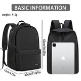 LELExilan Multifunctional Casual Backpack for Men Women, Lightweight Water-Resistant School Bookbag for College Work Travel, Black 01
