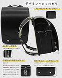 MilWorld randoseru black backpack ransel japanese school bags boys and girls automatic lock waterpoorf PU leather