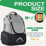 HIMAL HIMAL Disc Golf Bag, 22+ Discs Lightweight Backpack Grey