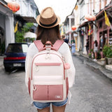 RJEU Backpack for School, Water Resistant Ergonomic Cute Bookbag for Teen Girls, College, Middle & High School Students Bookbag, Anti-Theft 15.6 Inch Laptop Backpack