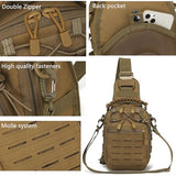 YunYunStrap Military Shoulder Bags Tactical Compact Concealed Carry Sling Bag for Climbing Camping Fishing Trekking