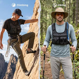 Criuage USA Patent Running Hydration Vest Backpack, Lightweight Chest Pack with 2.0L Water Bladder Bag Daypack for Hiking Running Cycling Race Marathon for Women Men (Black V2, Standard)