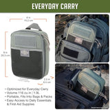 MAXPEDITION Beefy Pocket Organizer (Foliage Green) Compact, MOLLE-Compatible, 1000D Nylon Tactical EDC Pouch, Everyday Carry Tool Pouch & Gear Storage for Outdoor, Tactical, Survival, 0266F
