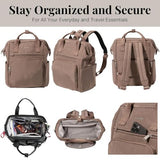 Baggallini Securtex Anti-Theft Windsor Backpack for Travel, Work & College, RFID & Locking Zipper, Up to 16" Laptop
