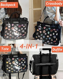VOUSXLLEZ Large Ita Backpack Shoulder Tote Bag Crossbody Handbags with Insert,kawaiI Ita Purse,for Pin Display,Kpop Fan Anime (Pins NOT Included) (Black)