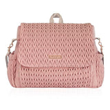 Hannah & Sophia Belle Convertible Baby Diaper Backpack & Bag in Pink Polyester with Classic Style