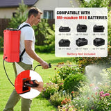 Battery Powered Backpack Sprayer for Mil-waukee M18 Battery, 5.3 Gallon, 100 PSI Electric Weed Sprayer, Yard Graden Sprayer with Telescopic Wand, 7 Nozzles, Backpack Sprayer 18v (Battery Not Included)