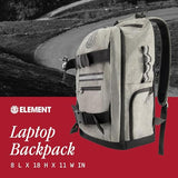 Element Mohave Backpack, 15 Inch Laptop Bag, Padded Computer Bag for Commute or Travel, Heather Gray