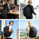 Goloni Travel Backpack, 17 Inch Laptop Backpack for Men Women, Business Backpack with Luggage Strap,Black