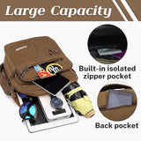 WisePoint Mens Crossbody Bag, Canvas Messenger Bag for Men, Vintage Shoulder Bag with Adjustable Strap and Handle (brown)