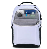JanSport Landings Pack – Large Backpack with Soft Back Panel, Dual Water Bottle Pockets, 15-Inch Padded Laptop Compartment, White