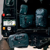 Topo Designs Global Pro Backpack, Waterproof X-Rip Fabric, Metal Hardware, External Access Laptop Sleeve, Pass Through Sleeve, Rugged + Minimalist PFC-Free (Dark Pine)