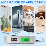 QIHATR Luggage Scale, 110lb Luggage Weight Scale for Travel,Backlit LCD
