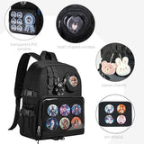 Lifelix Ita Bag Backpack with Insert - Kawaii Pin Display Clear Window Bookbag, Y2K Aesthetic Laptop Backpack for Anime Cosplay School, Fits 15.6" Laptop, Black