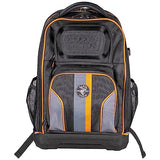 Klein Tools 62805BPTECH 28-Pocket Laptop Backpack Tool Bag, Tradesman Pro Extra-Large Tech Tool Backpack with Molded Bottom, Charging Port