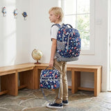 BAMIFEI 18 Inch Rocket Rolling Backpack for Kids, Rocket Rolling Backpacks Kids Backpack with Wheels School Backpack, Spacious Multiple Compartments Quiet Wheels Travel Backpack for Boys