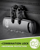 OZCHIN Large Smell Proof Bag with Combination Lock Odor Proof Lock Box Travel Storage Case Activated Charcoal Bag Great Christmas Gift (Black, L)