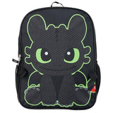 AI ACCESSORY INNOVATIONS How to Train Your Dragon Toothless Backpack and Lunch Box Set, 16 inch School Bag, Black