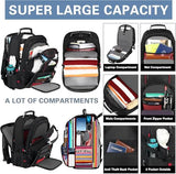 SINVICKO 18.4 Laptop Backpack for Men, Extra Large Gaming Backbag, TSA Friendly Big Capacity Heavy Duty Travel Computer Bag RFID Anti-theft Pocket Backbag,21.2 * 15.5 * 11.5inch Red