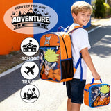 BIOWORLD Unisex Naruto Sasuka & Naruto 5-Piece Backpack Set (Little Kid/Big Kid), Blue, One size