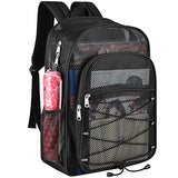 Busiuw Heavy Duty Mesh Backpacks for Adults, Large Capacity Mesh Bookbag