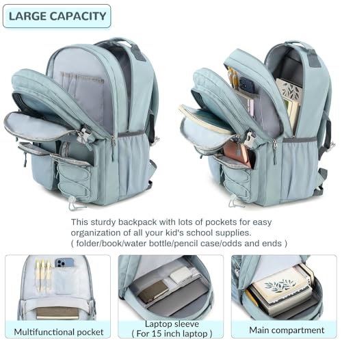 Lohol Multi-Pocket Backpack for Travel College, Heavy Duty Big Bookbag –