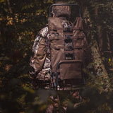 TR Aluminum External Frame Backpack, Adjustable Hiking Hunting Pack, Camo