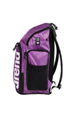 ARENA Spiky III Backpack 45 Swimming Athlete Sports Gym Rucksack Large Training Gear Equipment Swim Bag for Men and Women, 45 Liters, Purple