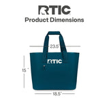 RTIC Ultra-Tough Tote Bag, Waterproof for Beach, Pool, Towel, Grocery, Shopping, Camping, Picnic, Travel, Boat, Heavy-Duty, Puncture Resistant, Large, Marine