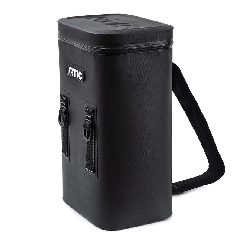 RTIC Soft Pack Sling Cooler 15 Can Insulated Bag Portable Ice Chest Cooler Backpack for Ice, Lunch, Beach, Drink, Beverage, Travel, Camping, Picnic, Car, Hiking, Leak Proof Zipper, Black