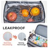 TOURIT Backpack Cooler with Double Decks, Insulated Cooling Bag for Lunch,Waterproof Lightweight for Men to Camping, Picnic, Hiking, Beach Park, Light Grey