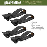 Maxpedition 3-Inch TacTile - Pack Of 4 (Black)