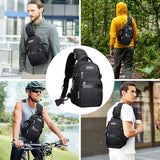 WITZMAN Sling Bag for Men Casula Crossbody Bag with Shoulder Strap Pocket