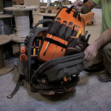 Klein Tools 55485 Tool Bag Backpack, Durable Electrician Backpack with 48 Pockets for Hand Tools, Waterproof Bottom, Removable Carrier