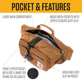 Carhartt Classic Adjustable Sling Bag, Durable, 600-Denier Water Resistant Hip Pack, Essential Waist Pack (Port)
