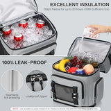 YOUNGOA Large Waterproof Insulated Cooler Backpack for Men & Women, Double Decker Leak Proof for Beach, Camping, Picnic, Travel, 26L Capacity, 44 Cans (Gray)
