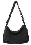 Collsants Messenger Bag for Women Men Satchel Bag Canvas Crossbody Shoulder Bag Casual Sling Bag(black)