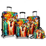 World Traveler Paris Nights 4-Piece Polycarbonate Spinner Luggage Set – Expandable Hardside Suitcases with TSA Lock, 20