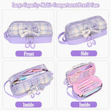 NSEQB Kids School Backpack Set With Lunch Bag for Elementary Girls,Purple