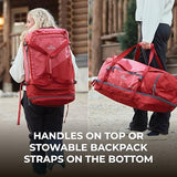 Teton Nanda Duffel, Durable Travel Bag for Men and Women, Great for the Gym or Overnight Travel, 55L, Onyx
