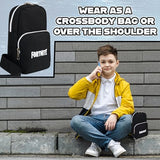 Fortnite Crossbody Bag for Boys Teens with Adjustable Straps Chest Bag Travel Essentials Wallets Phone Cool Gifts for Gamers (Black)