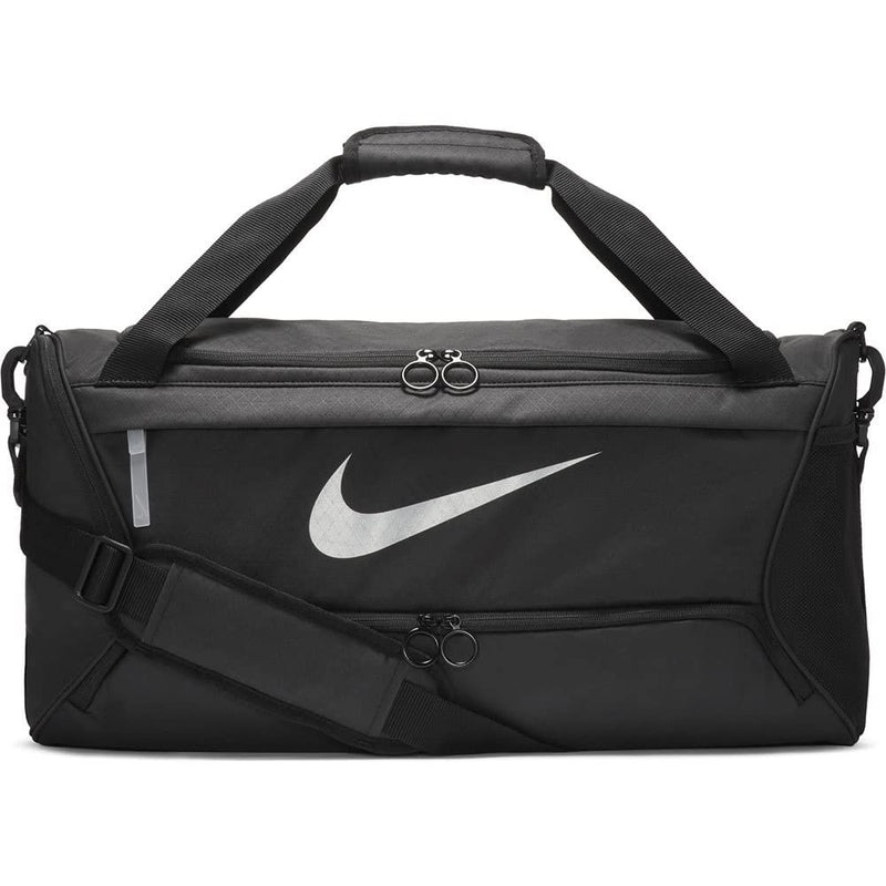 Nike Brasilia Training Medium Duffle Bag (Black/Black/Silver, Medium)