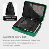 Away Medium Checked Luggage, 26-inch Lightweight Hardside Spinner Suitcase
