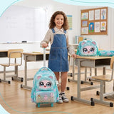 Meetbelify Rolling Backpack for Girls Backpacks with Wheels for Elementary Student Kids School Travel Bag for Girls Ages 6-8 Years Old