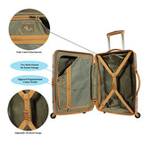 World Traveler Chariot 2-Piece Vintage Hardside Carry-On Luggage Set with Matching Train Case, Spinner Wheels, Retro Fashion Suitcase - Posh Black