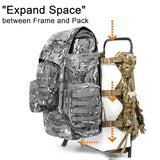 MT Tactical Load-Bearing Rucksack Frame – Heavy-Duty External Frame, 200 lbs Capacity, Universal Fit for Rucksacks, Foldable Cargo Shelf, Ripstop Nylon