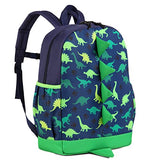 VASCHY Dinosaur Toddler Backpacks, Cute Water Resistant Little Boys Girls Backpack Chest Strap for Kindergarten,Rucksack Schoolbag Bookbag for Kids Green