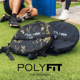 Polyfit PL8 Backpack for Olympic Weight Plates - Weighted Backpack for Strength Training, Rucking, and Gym Workouts - BLACK